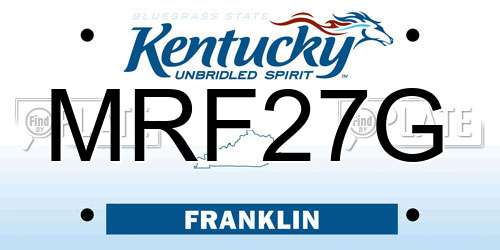 MRF27G Kentucky License Plate
