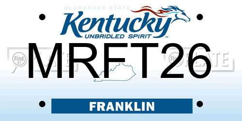 MRFT26 Kentucky License Plate