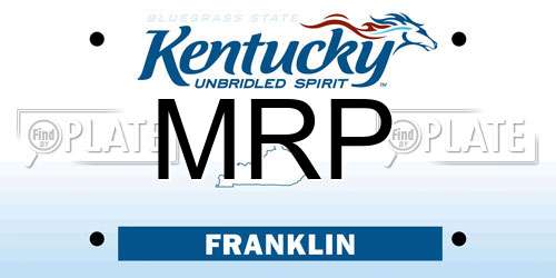 MRP Kentucky License Plate