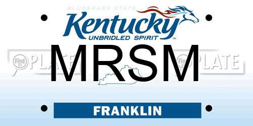 MRSM Kentucky License Plate