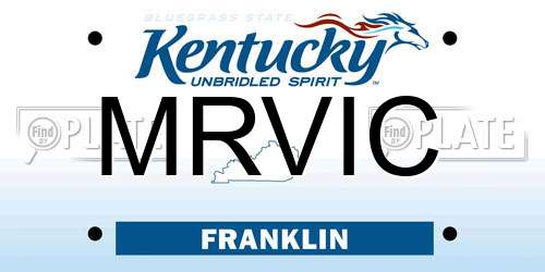 MRVIC Kentucky License Plate