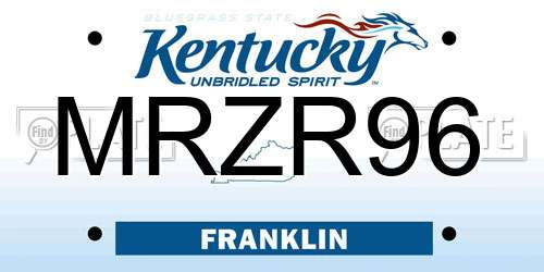 MRZR96 Kentucky License Plate