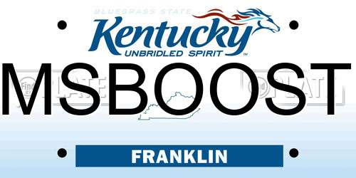 MSBOOST Kentucky License Plate