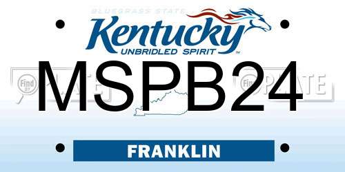 MSPB24 Kentucky License Plate