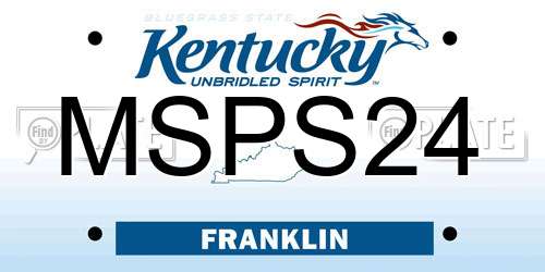 MSPS24 Kentucky License Plate