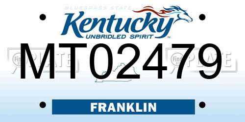 MT02479 Kentucky License Plate