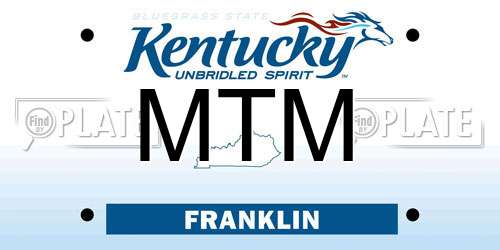 MTM Kentucky License Plate