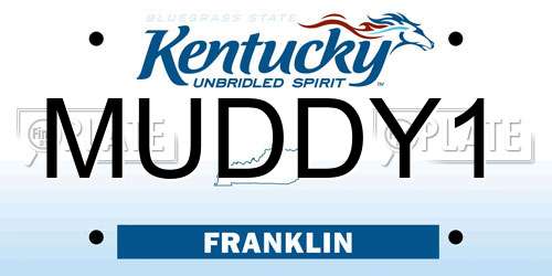 MUDDY1 Kentucky License Plate