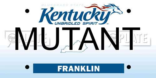 MUTANT Kentucky License Plate