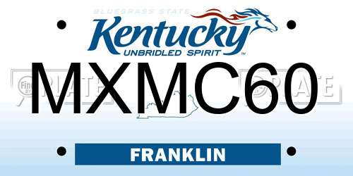 MXMC60 Kentucky License Plate