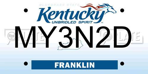 MY3N2D Kentucky License Plate
