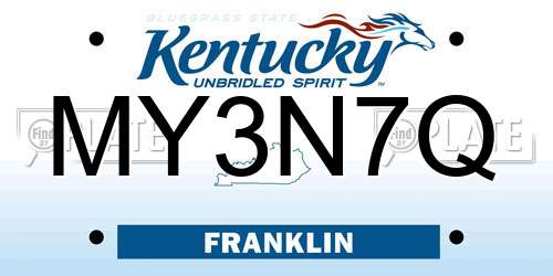 MY3N7Q Kentucky License Plate