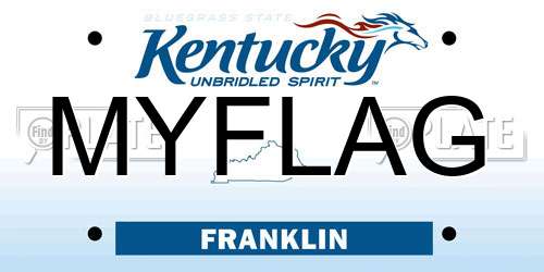 MYFLAG Kentucky License Plate