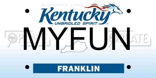 MYFUN Kentucky License Plate