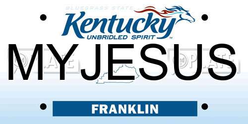 MYJESUS Kentucky License Plate