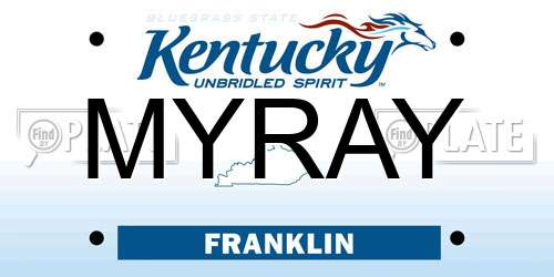 MYRAY Kentucky License Plate