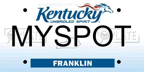 MYSPOT Kentucky License Plate