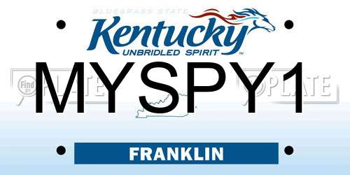 MYSPY1 Kentucky License Plate