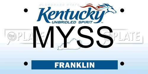 MYSS Kentucky License Plate