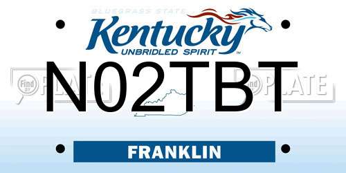 N02TBT Kentucky License Plate
