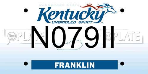 N079II Kentucky License Plate