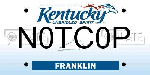 N0TC0P Kentucky License Plate