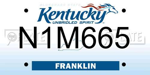 N1M665 Kentucky License Plate