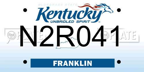 N2R041 Kentucky License Plate