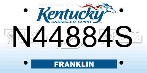 N44884S Kentucky License Plate