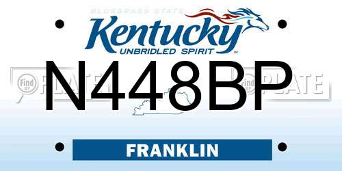N448BP Kentucky License Plate
