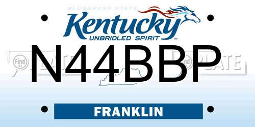 N44BBP Kentucky License Plate