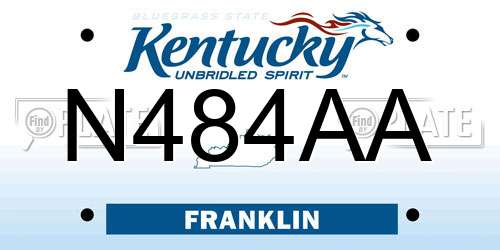 N484AA Kentucky License Plate