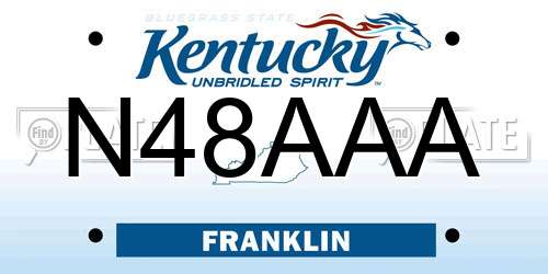N48AAA Kentucky License Plate