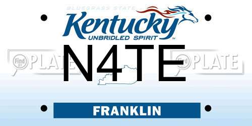 N4TE Kentucky License Plate