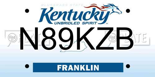 N89KZB Kentucky License Plate
