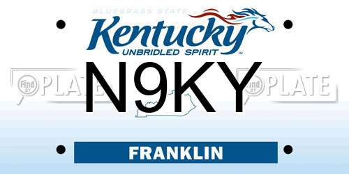 N9KY Kentucky License Plate