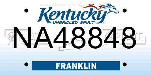 NA48848 Kentucky License Plate