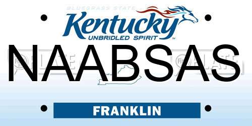 NAABSAS Kentucky License Plate