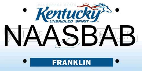 NAASBAB Kentucky License Plate