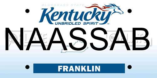 NAASSAB Kentucky License Plate