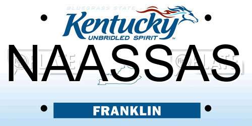NAASSAS Kentucky License Plate