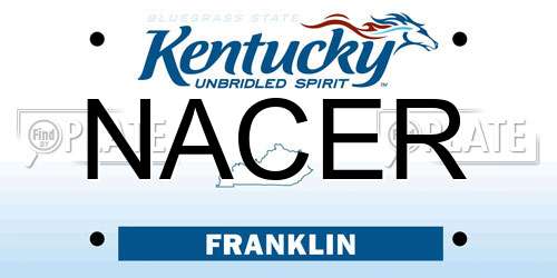 NACER Kentucky License Plate