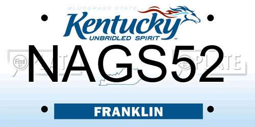 NAGS52 Kentucky License Plate