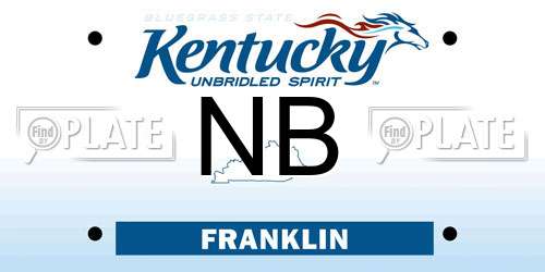NB Kentucky License Plate