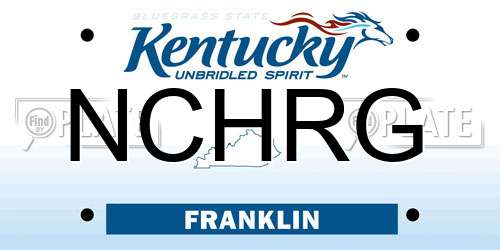 NCHRG Kentucky License Plate