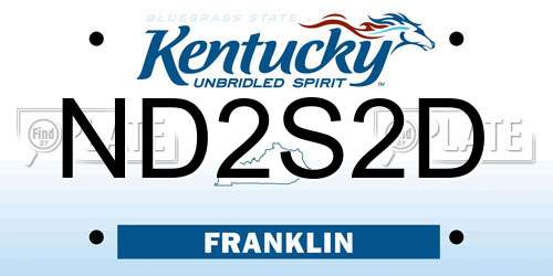 ND2S2D Kentucky License Plate