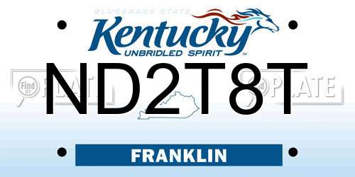 ND2T8T Kentucky License Plate