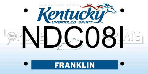 NDC08I Kentucky License Plate