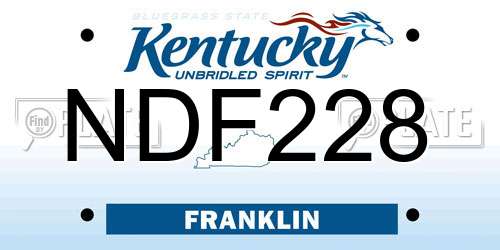 NDF228 Kentucky License Plate