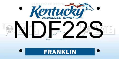 NDF22S Kentucky License Plate